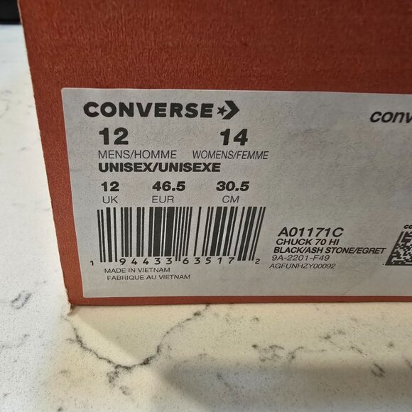 Converse Chuck Taylor All Star 70 High Men Sz 12 Paint Splatter A01171C NEW RARE - Picture 8 of 11